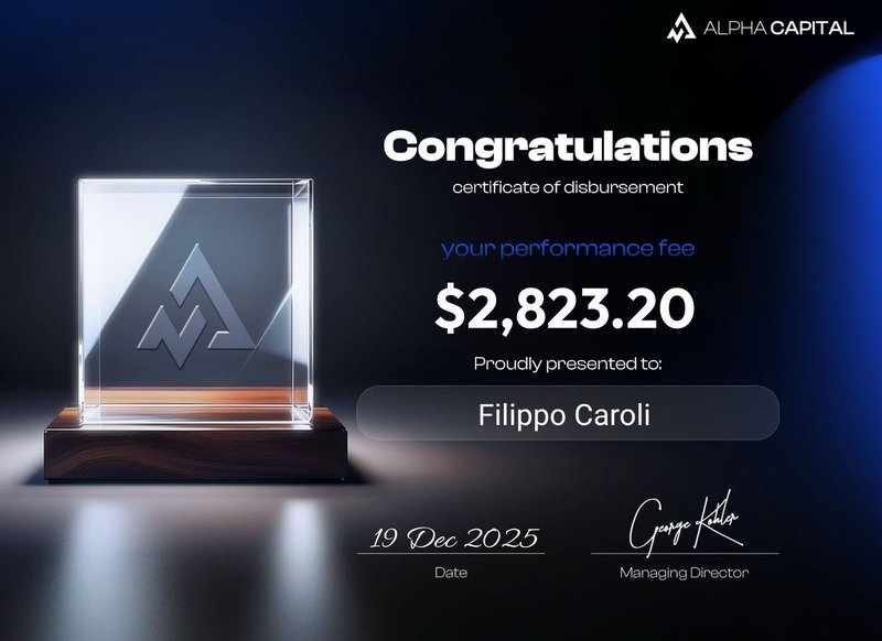 Payout from Alpha Capital — $2,823