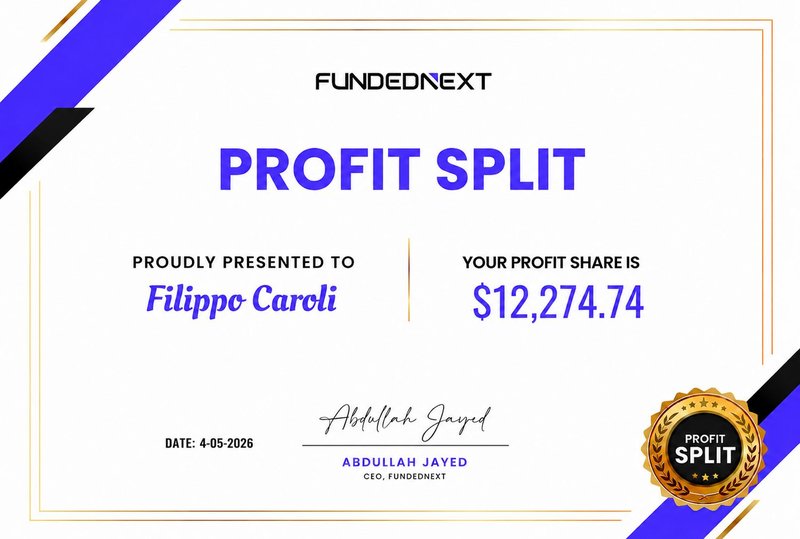 Payout from FundedNext — $12,274