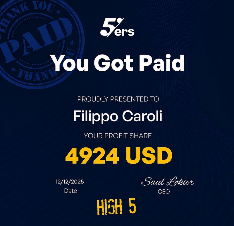 Payout from The5ers — $4,924